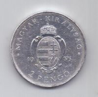 2 пенго 1935 г. AUNC. Венгрия