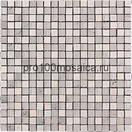 BDA-1501 (BDS-1501) Мозаика Стекло+Мрамор+Агломерат 15*15 INKA 298*298*8 мм (NATURAL)