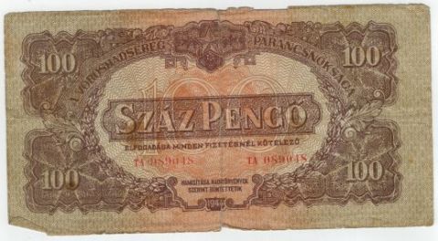 100 пенго 1944 г. Венгрия, Советская администрация