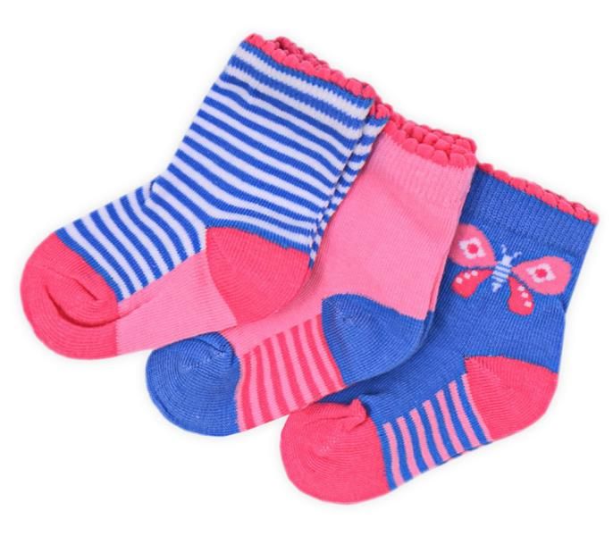 Носки детские Бабочка розово-голубые для девочки
