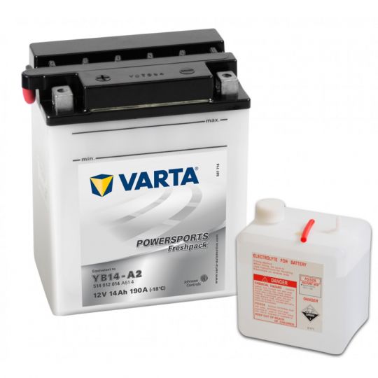Мото аккумулятор АКБ VARTA (ВАРТА) FP 514 012 014 A514 YB14-A2 14Ач п.п.