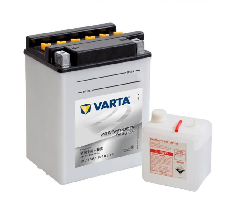Мото аккумулятор АКБ VARTA (ВАРТА) FP 514 014 014 A514 YB14-B2 / CB14-B2 14Ач п.п.
