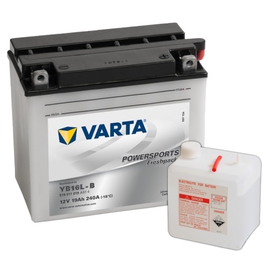 Мото аккумулятор АКБ VARTA (ВАРТА) FP 519 011 019 A514 YB16L-B 19Ач о.п.