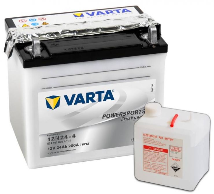 Мото аккумулятор АКБ VARTA (ВАРТА) FP 524 101 020 A514 12N24-4 24Ач п.п.