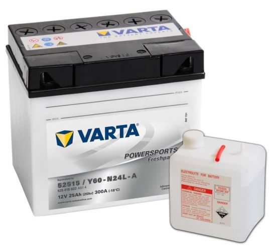 Мото аккумулятор АКБ VARTA (ВАРТА) FP 525 015 022 A514 Y60-N24L-A 25Ач о.п.