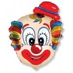 Клоун фольгированный шар с гелием
