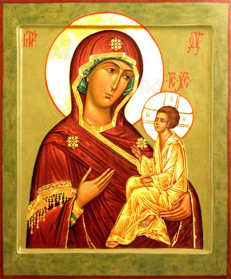 Тихвинская икона Божией Матери (рукописная)