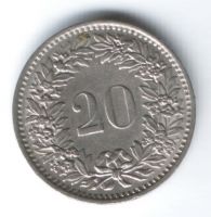 20 раппенов 1970 г. Швейцария
