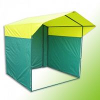 Палатка торговая, разборная «Домик» 2,5 х 2,0, желто-зеленая. Квадратная труба 20х20мм