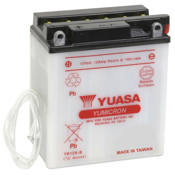 Мото аккумулятор АКБ YUASA (Юаса) YB12A-B 12Ач п.п.