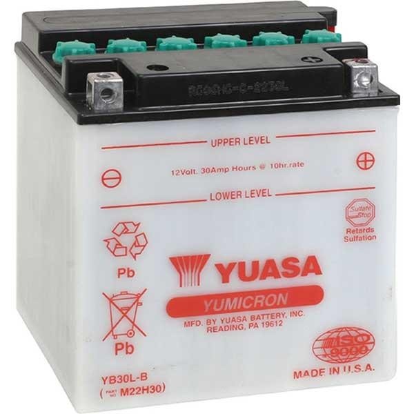 Мото аккумулятор АКБ YUASA (Юаса) YB30L-B 30Ач о.п.