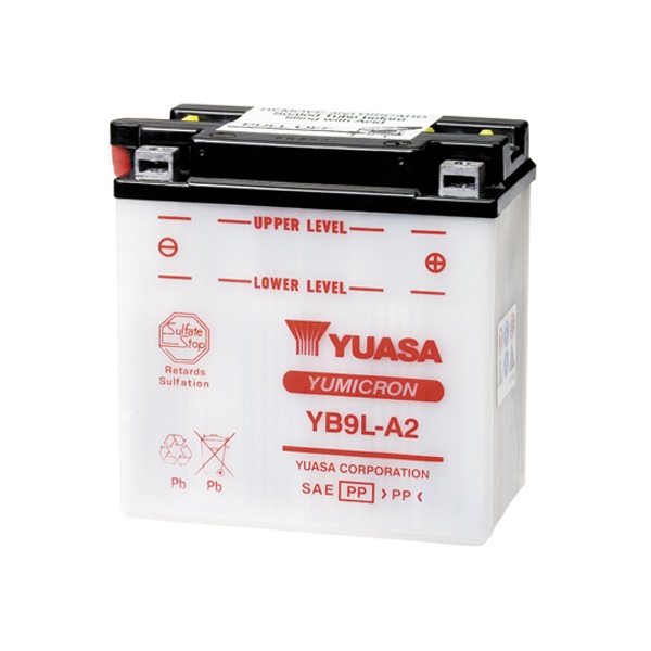 Мото аккумулятор АКБ YUASA (Юаса) YB9L-A2 9Ач о.п.