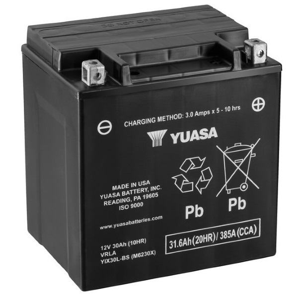 Мото аккумулятор АКБ YUASA (Юаса) YTX30L-BS 30Ач о.п.