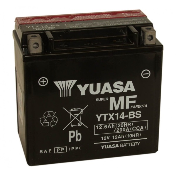 Мото аккумулятор АКБ YUASA (Юаса) YTX14-BS 12Ач п.п.