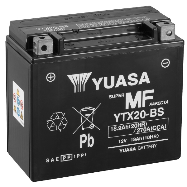 Мото аккумулятор АКБ YUASA (Юаса) YTX20-BS 18Ач п.п.