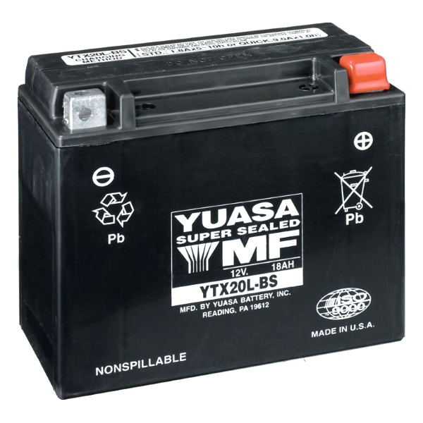Мото аккумулятор АКБ YUASA (Юаса) YTX20L-BS 18Ач о.п.
