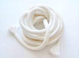Верёвка белая (хб) - без сердечника - 10мм (1 метр)