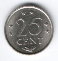 25 центов 1981 г. Нидерландские Антильские острова