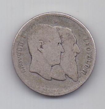 1 франк 1880 г. Бельгия (редкость)