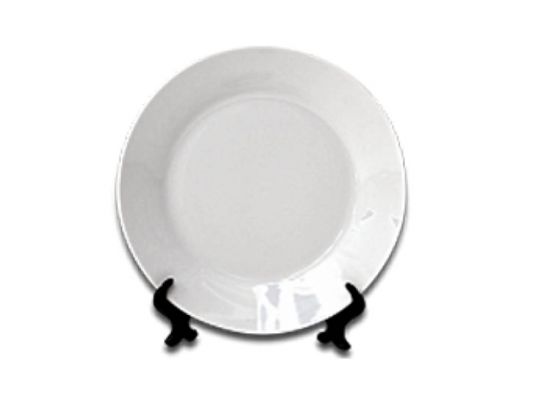 Белая керамическая тарелка диаметром 7.5"