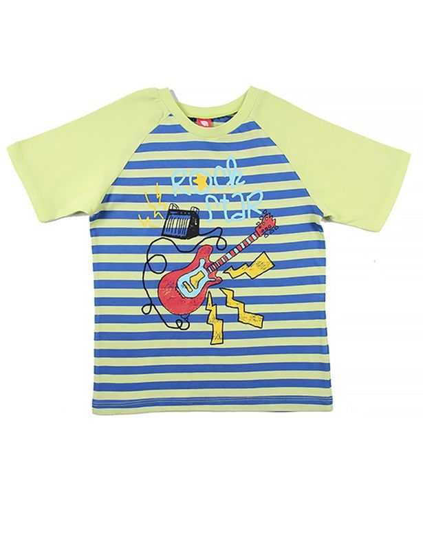 Салатовая футболка для мальчика Звезда рока
