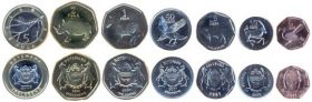 Фауна .Набор монет. Ботсвана, 2001-2009