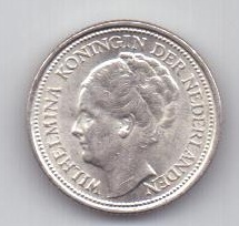 10 центов 1934 г. UNC. редкий год. Нидерланды