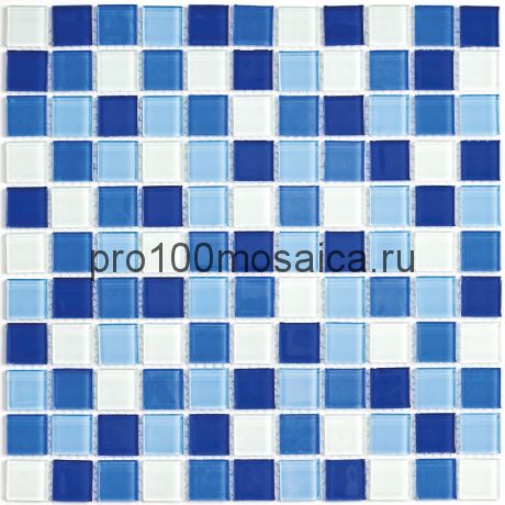 Blue wave-3 стекло. Мозаика серия CRYSTAL,  размер, мм: 300*300