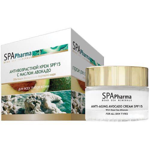 Антивозрастной крем SPF15 с маслом авокадо SpaPharma (Спа Фарма) 50 мл