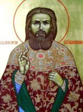Икона Георгий Богоявленский (рукописная)