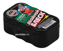 Губка "Двойной блеск"стандарт черная/10/100