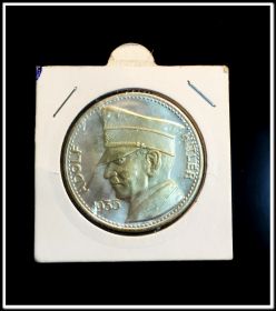 Жетон 5 марок 1935 Адольф Гитлер. Посеребреная бронза Пруф