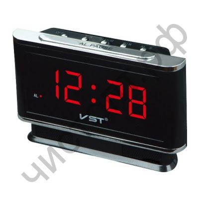 Часы  эл. сетев. VST721-1 крас.цифры (без блока) (5В)