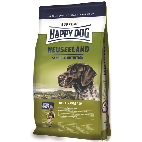 Корм сухой Happy Dog Neuseeland для собак мелких пород с ягненком и рисом 4кг