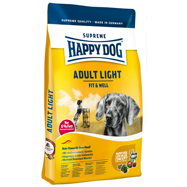 Корм сухой Happy Dog Adult Light для собак всех пород с птицей 12.5кг
