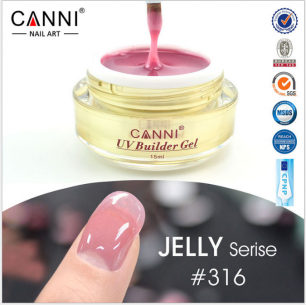 Моделирующий гель-желе камуфляж Canni №316 UV Builder Gel Jelly