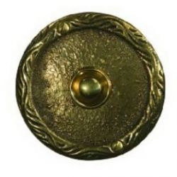 Кнопка звонка (медь) с круглой табличкой