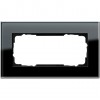 Gira ESP Чёрное стекло Рамка 2-ая без перегородки