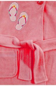 Банный халат для девочки розовый