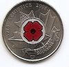 90 лет со дня окончания Первой мировой войны25 центов Канада 2008