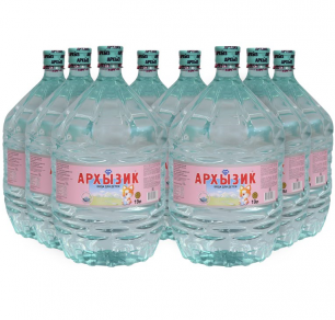 Вода Архызик 8 бутылей по 19 литров, пэт.