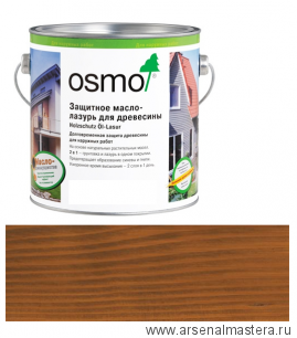 Защитное масло-лазурь для древесины Osmo Holzschutz Ol-Lasur 707 Орех 2,5 л