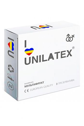 Презервативы Unilatex Multifruits цветные ароматизированные, 3 шт.