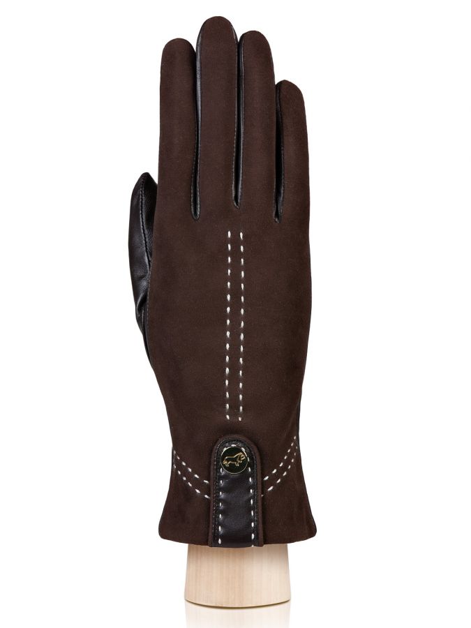 Велюровые перчатки с прострочкой LABBRA GR01-00015622