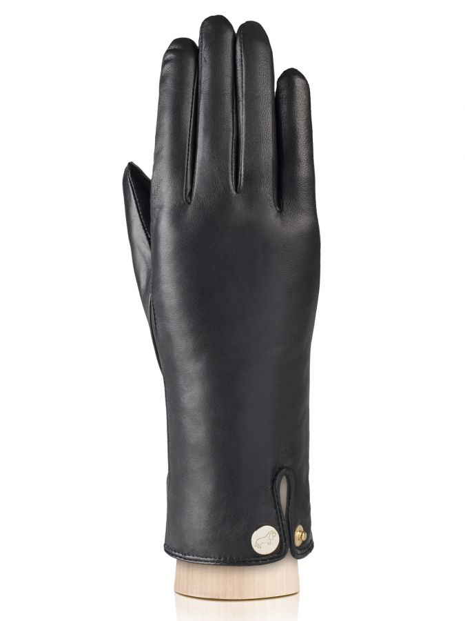 Кожаные перчатки с кнопкой на манжете LABBRA GR01-00015615