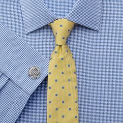 Мужская рубашка под запонки синяя Charles Tyrwhitt сильно приталенная Extra Slim Fit (FD424BLU)