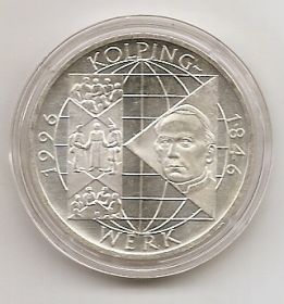 150 лет первой католической ассоциации ремесленников А. Колпинга 10 марок ФРГ 1996 А PROOF