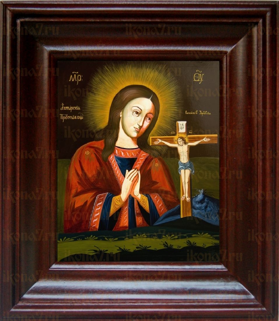 Ахтырская икона Божьей Матери (21х24), простой киот