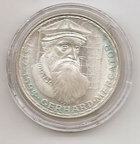 375 лет со дня смерти Герхарда Меркатора 5 марок ФРГ 1969