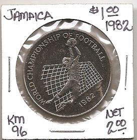 Чемпионат мира по футболу 1982 1 доллар Ямайка